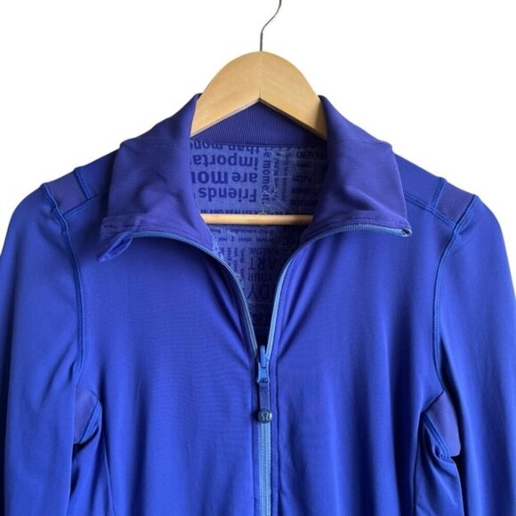 Lululemon Raja Women's Track Jacket Size 4 Cobalt Blue - Picture 5 of 12